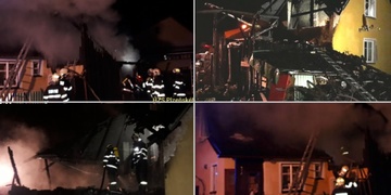 Noční požár rodinného domu