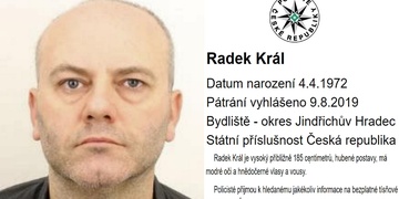 Kriminalisté pátrají po Radku Královi