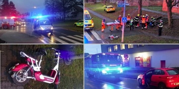 Žena na elektroskútru vjela přímo před jedoucí auto