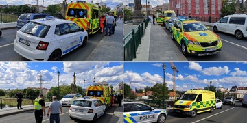 Chlapec vběhl přímo před vůz autoškoly