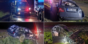 Vyletěl z vozovky a několikrát se s autem převrátil