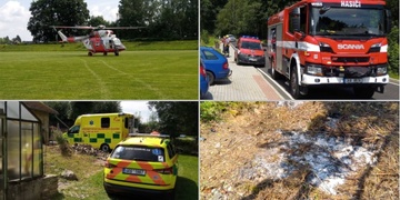 Na ženě začal hořet oděv