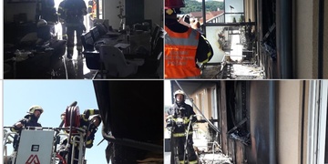 Požár bytu, zásah v tuto chvíli stále ještě probíhá