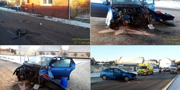 Havárie auta do domu