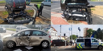 Střet dvou dodávek a jednoho osobního vozu u Pietasu