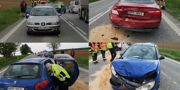 Řetězová dopravní nehoda komplikuje dopravu na silnici z Plzně do Klatov