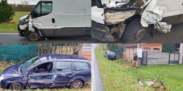 Řidič dodávky usnul a vytlačil auto ze silnice