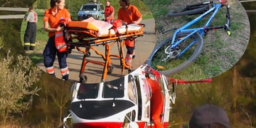 Cyklista si roztrhl břicho a částečně mu vyhřezly orgány