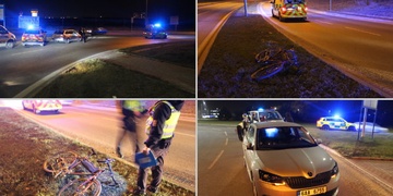 Cyklista vjel autu do cesty