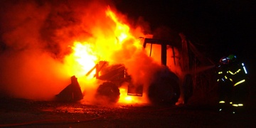 Požár stroje v areálu bývalé Škodovky