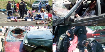 Kamion najel do davu lidí – naštěstí jen cvičení