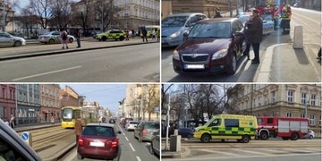 Vážná dopravní nehoda na Chodském náměstí