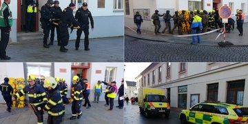 Z městského úřadu se ozvaly výstřely, na místě jsou mrtví i zranění - jde o cvičení