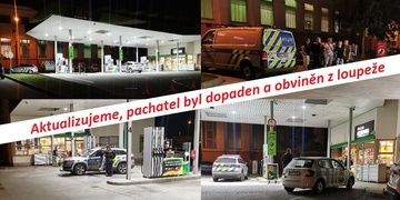 Jindřich H. byl obviněn z loupeže na čerpací stanici, teď mu hrozí až deset let vězení