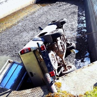 Auto se převrátilo do rybích sádek