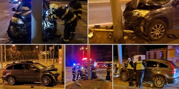 Šílená noční jízda Plzní skončila ve sloupu