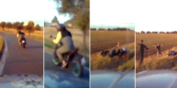 Policejní pronásledování recidivisty na ukradené motorce