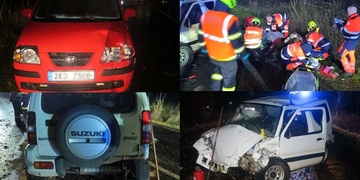 Vážná dopravní nehoda, dvě auta se střetla s jelenem