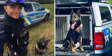 Policisté společně se služebním psem Frigem zadrželi podezřelého