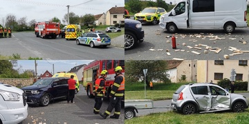 Střet tří vozidel, na místě všechny záchranné složky