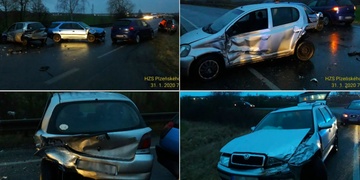 Řidič se svým vozem naboural čtyři další