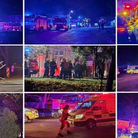 Rozsáhlý požár, byl vyhlášen druhý stupeň požárního poplachu a záchranná služba vyhlásila stav hromadného postižení osob