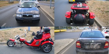 Auto odhodilo trike na sanitku transportující pacientku
