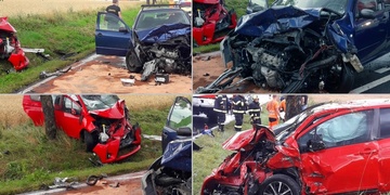 Čelní střet dvou aut, na místě tři zranění