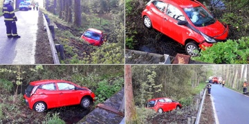 S autem skončil v potoce