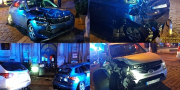 Silně opilý řidič způsobil vážnou dopravní nehodu v centru Plzně