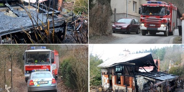 Požár zcela zničil dvě chaty - škoda 1,5 milionu