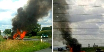 Požár zcela zničil auto