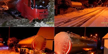 Do zdi u rodinného domu havaroval s cisternou