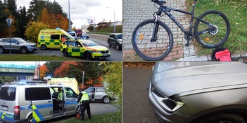 Cyklista dokázal přehlédnout auto