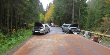 Za střet tří aut mohl muž s jednou a půl promile