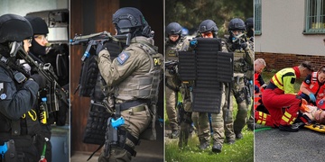 Mezinárodní pátrání kynologů i střelba na letišti v Líních - obojí bylo cvičení