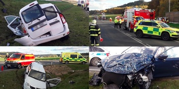 Vážná nehoda u Rokycan, na místě přistává vrtulník LZS