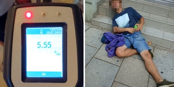 Tak 5,55 promile už překvapilo i zkušené strážníky