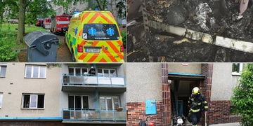 Požár bytu na Slovanech