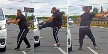 Agresora na dálnici zastavila až namířená pistole