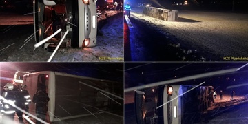 Při havárii autobusu bylo zraněno pět lidí