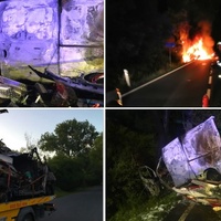 Osmnáctiletý řidič havaroval a mladý spolujezdec uhořel