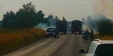 Požár auta u Úlic