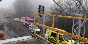 Muž na nádraží utrpěl rozsáhlé popáleniny