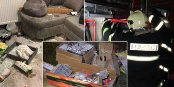 Výbuch zdevastoval místnost a vážně zranil muže