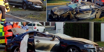 Auto letělo několik metrů - řidič měl více než dvě promile