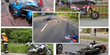 Senior za volantem přehlédl blížícího se motorkáře