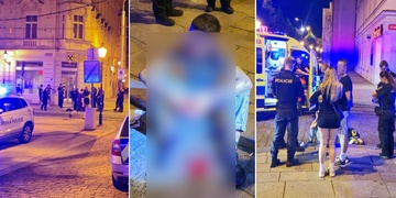 Rvačka většího množství lidí v centru Plzně