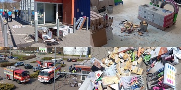 Dnešní požár v Tesco, jednou z možností i je, že ho mělo založit dítě