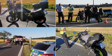 Střet motocyklu s nákladním vozem